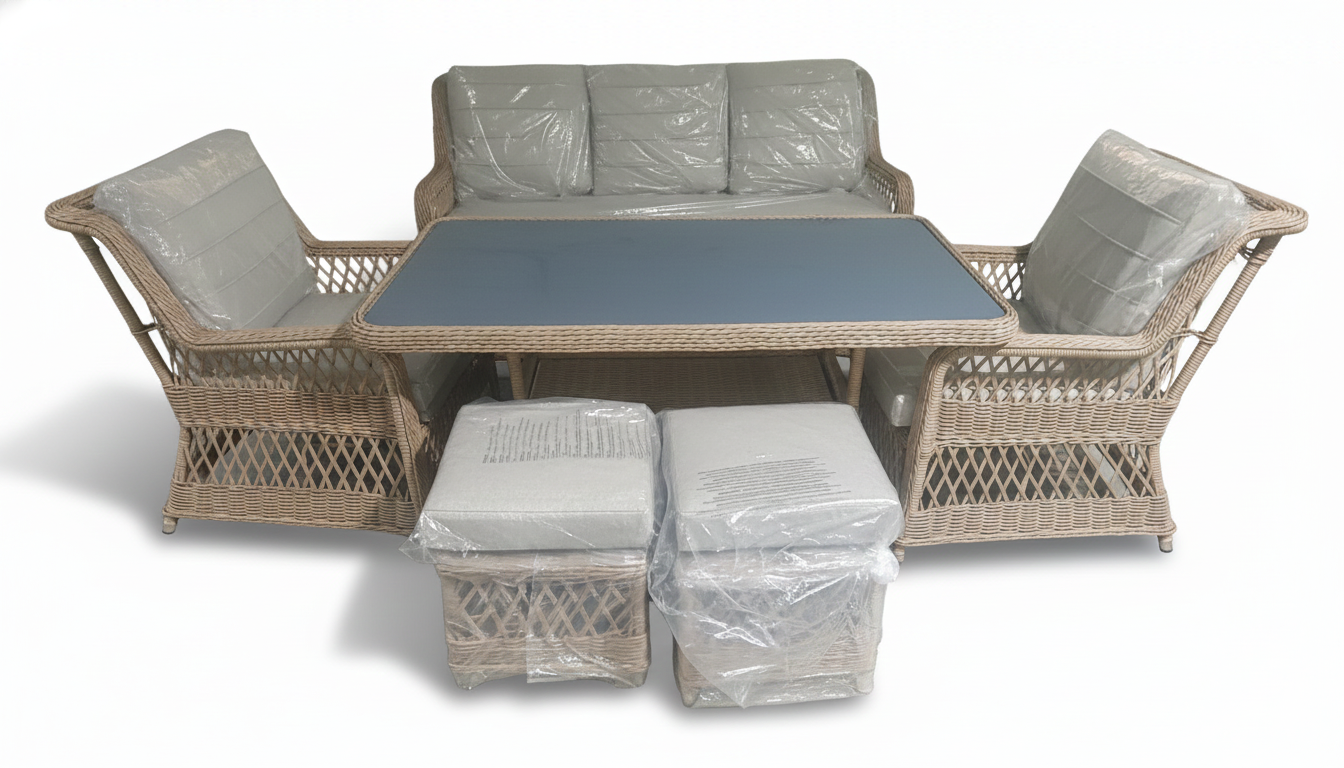 CORFUOUT 6PC WICKER SOFA
