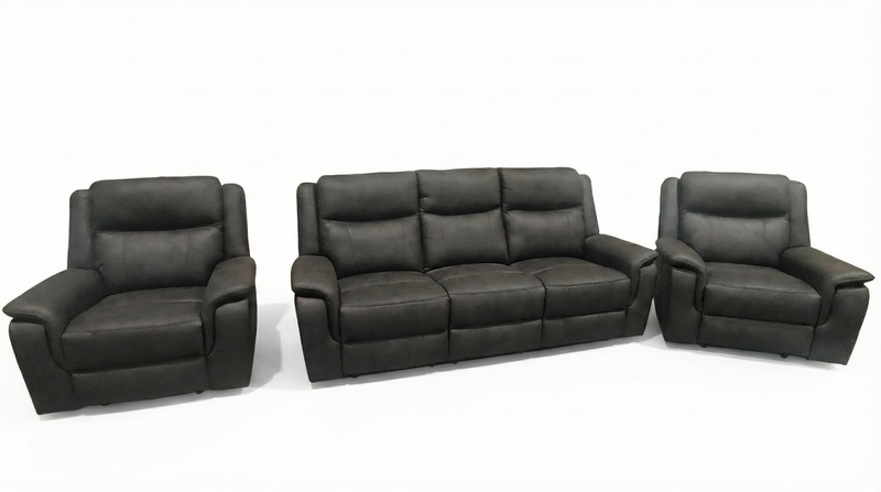 ASPER 3+1+1 CHARCOAL MANUAL RECLINER