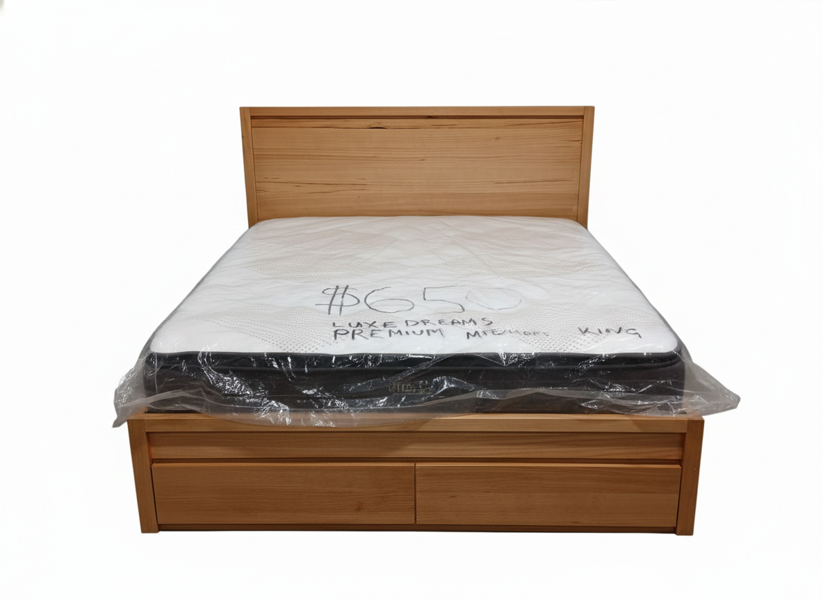 PADMA KING BED FRAME WITH DRAWERS