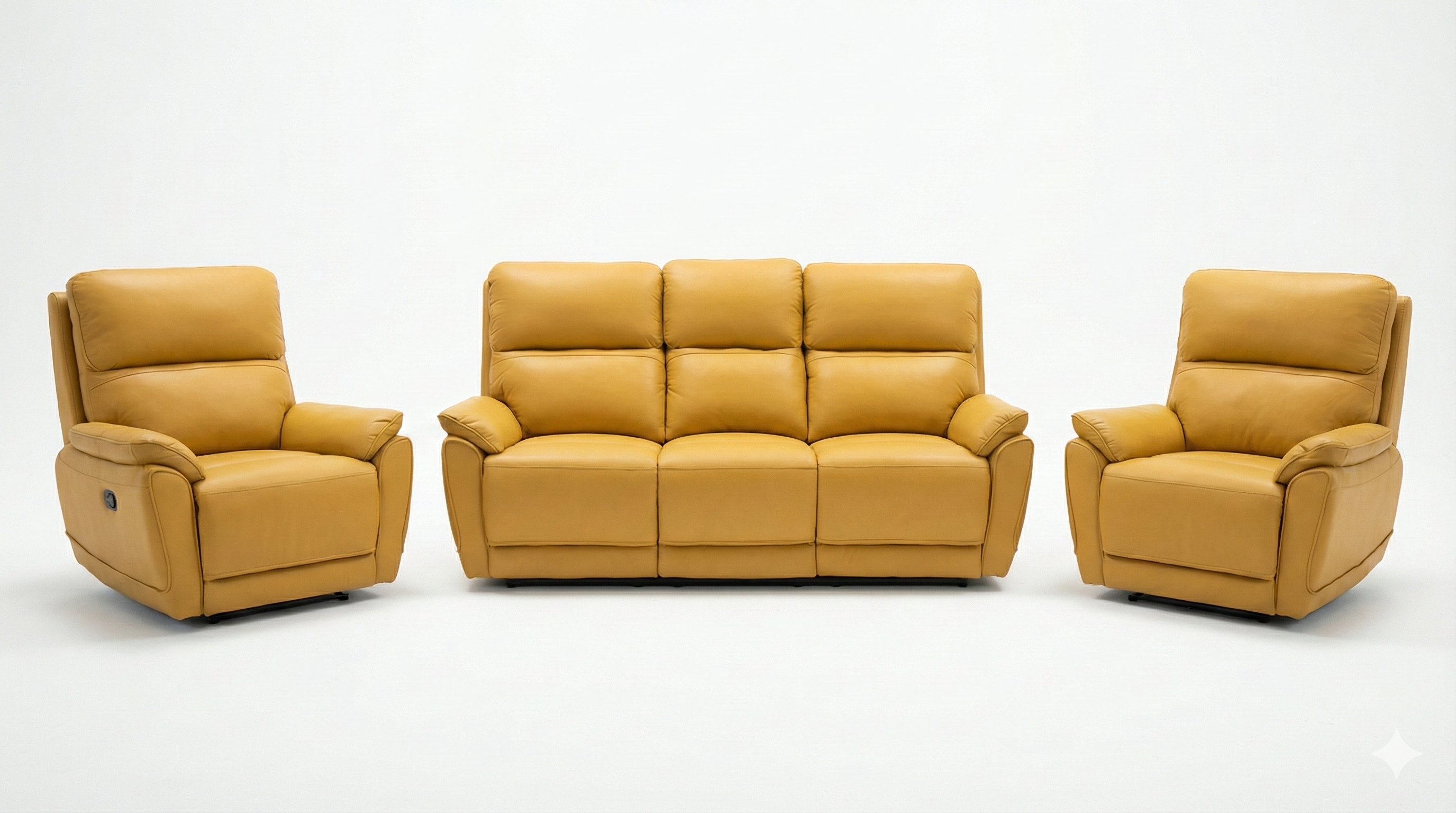 YORK LEATHER RECLIENER 3+1+1