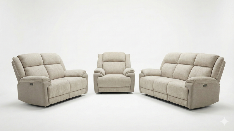 ANGUS FAB 3+2+1 ELECTRIC RECLINER GRAPHITE