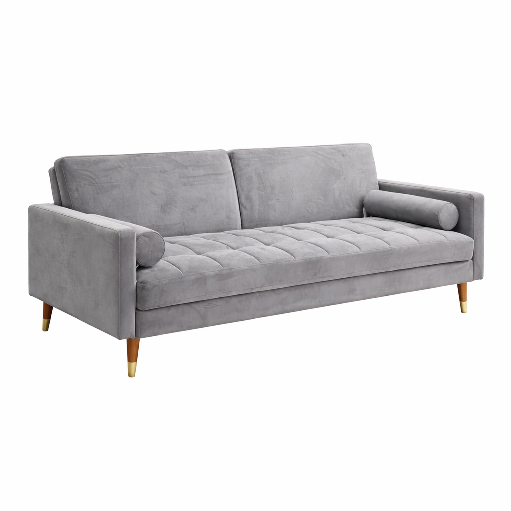 Brandon Fabric Sofa Bed – Grey Fold-Out